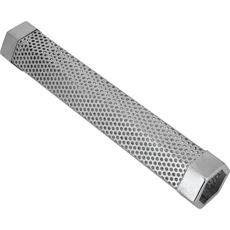 Tube fumoir portable en acier inoxydable de 30 cm (12 pouces), accessoire de barbecue pour fumoirs électriques, à gaz et à charbon de bois. Hexagonal. (1/5)
