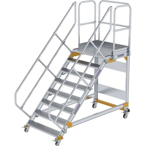 MUNK Plattformtreppe fahrbar 45° Stufenbreite 1000mm 8 Stufen (1/2)
