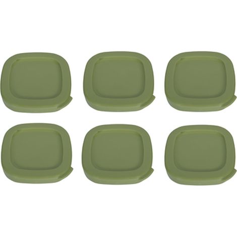 Lot de 6 couvercles verts