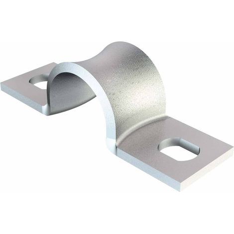 OBO Bettermann Bride de fixation à deux oreilles 7mm acier galvanisé, passivé transparent, 1044125 (1/2)