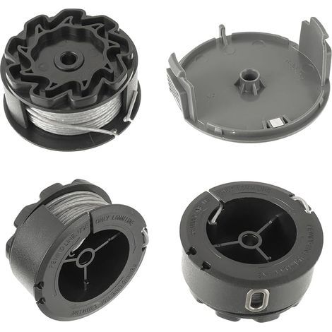 F016800570 Trimmer spool pour Bosch UniversalGrassCut 18 18-26 18-260, avec 1600A01R5J Couvercle de Bobine(3 Bobines de fil, 1 Couvercle de Bobine) (1/5)