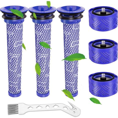 Filter für Dyson, Ersatz-Staubsaugerfilter für Dyson V6, V6 Motorhead, V6 Absolute und V6 Animal, 3 Nach-HEPA-Filter und 3 Vorfilter, ersetzt die Teile 965661-01 und 966741-01 (v6) (1/5)