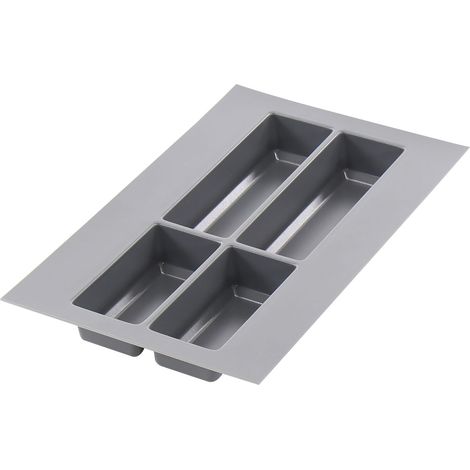 Agoform Besteckeinsatz Classico kürzbar 490x290x50,5mm, Kunststoff schiefergrau