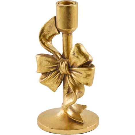 EDG Enzo De Gasperi Portacandela Natalizio con Fiocco H22x11x11 cm Oro Scuro – Decorazione di Natale (1/2)