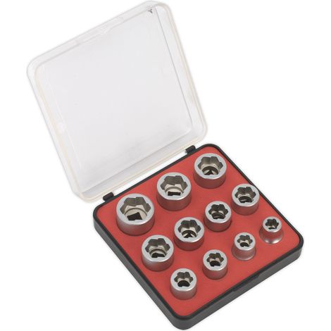 Sealey Premier Bolt Extractor Socket Set 3/8""Sq Drive 11pc AK7281