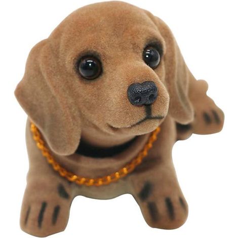 Décoration de voiture - Ornements de chien à tête penchée - Reproduction fidèle - Créations artisanales pour tableau de bord - Cadeau idéal pour les amoureux des chiens - Pour voiture, véhicule ou bur (1/5)