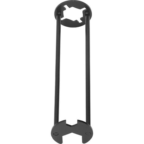 Clé multifonction noire pour évier, acier carbone robuste, clé à bec pour robinet et tuyau, usage salle de bain et maison, petite taille (1/5)