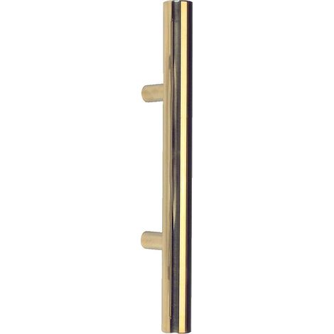 Bâton de maréchal droit en laiton 440 mm – Entraxe 200 mm – Diamètre 40 mm – Fixation solide pour applications professionnelles – Cuivrinox