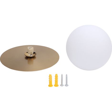 Applique murale d'intérieur moderne en forme de globe pour salon, chambre à coucher, couloir, compatible avec ampoule G9, abat-jour en verre blanc laiteux, or brossé sans