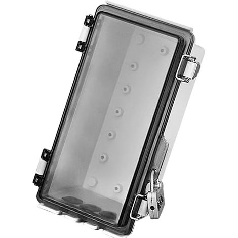 Boîte de jonction étanche transparente avec serrure, boîtier étanche à la poussière IP66 pour prise de courant, multiprise en intérieur et en extérieur (1/5)