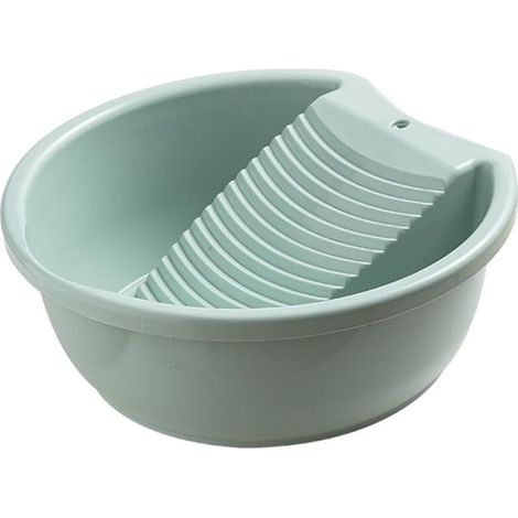 Bassine de lavage de style planche à laver — un produit de lessive léger adapté au lavage des chemises, pantalons et hauts (vert).