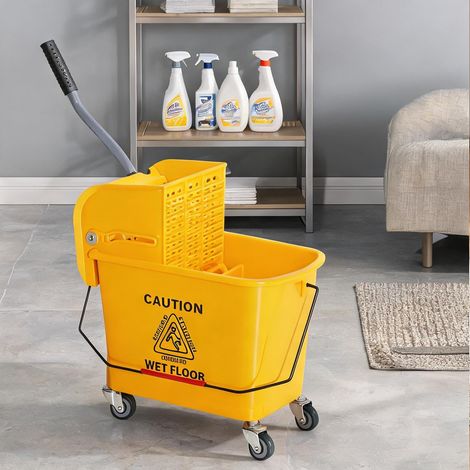 Accessoire de nettoyage jaune en métal 60 x 27 x 70,5 cm (1/5)