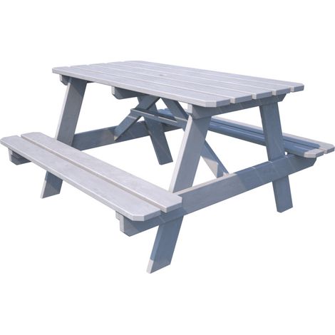 Table bois enfant avec insert parasol PICNIC