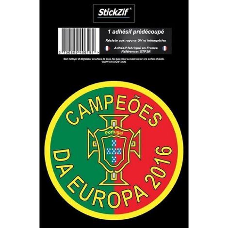 ADHESIF PAYS CROIX DU PORTUGAL CAMPEÕES DA EUROPA 2016 X1 z