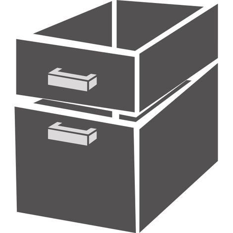 Bloc de tiroirs 2/3 monobloc soft closing - Combisteel (1/4)