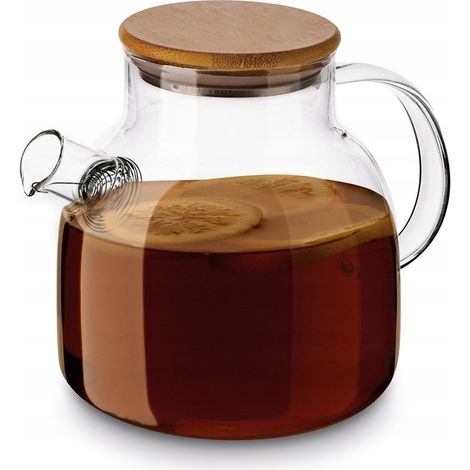 Jarra de cristal con espiral de borosilicato para té y limonada Tadar Nexo 1,3 l