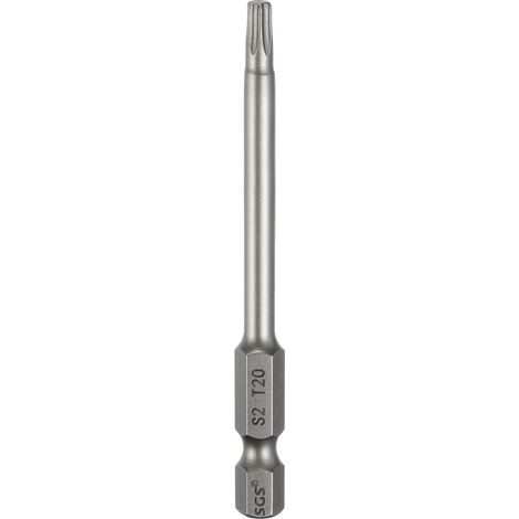 6 Pointes T20 Embout Tournevis Torx Tige Hexagonale 1/4" Acier S2 (1/5)