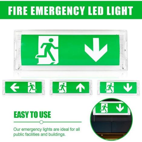 Éclairage De Secours LED - Sortie Durgence - IP20 - 100 Lm - 6500 K - Autonomie 3 H - Pour Intérieur Sec Ou Humide (1/5)