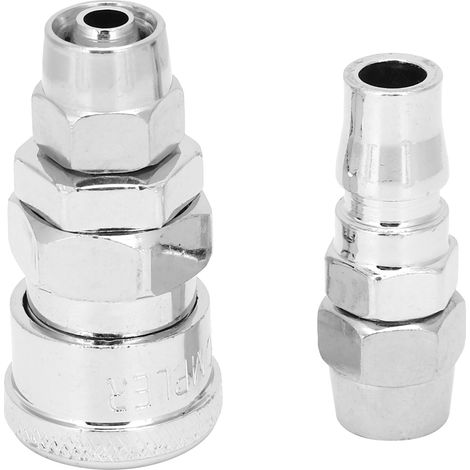 2 Pièces Raccord Rapide Acier Allié Auto-bloquant pour Tuyau Pneumatique 30SP+30PP (1/5)