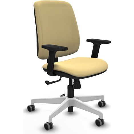 Bürostuhl piqueras y crespo Alares creme weißer Sockel (1/2)