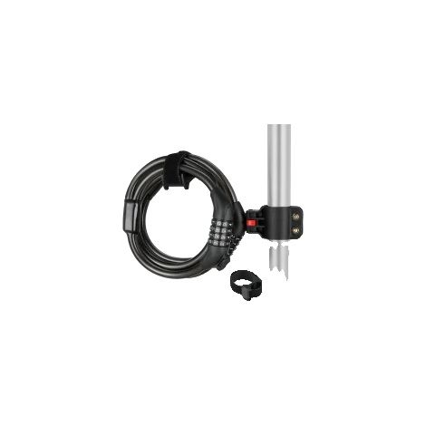 Cable antirrobo, 12 mm de grosor, 125 cm de largo, negro. (1/2)