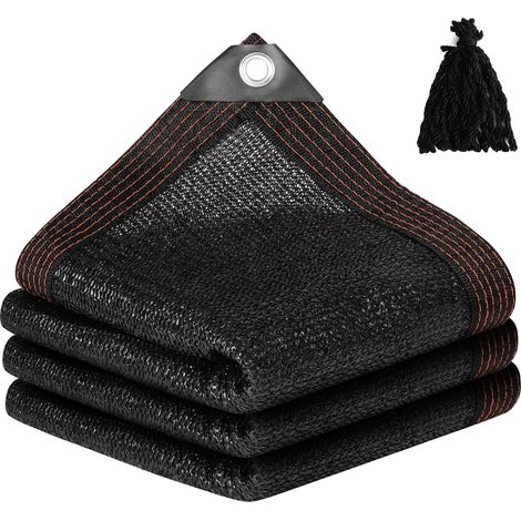 Filet D'Ombrage, 3m x 5m Filet d'ombrage pergola avec œillets 90% Voile d'ombrage, Filet D'ombrage Extérieur, Black Shade Net, pour Pergola, Terrasse, Serre, Poulailler, Jardin, Potager (1/5)