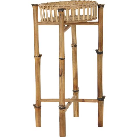 Élégance naturelle porte-plante en bambou - Naturel bois clair chaleureux (1/4)