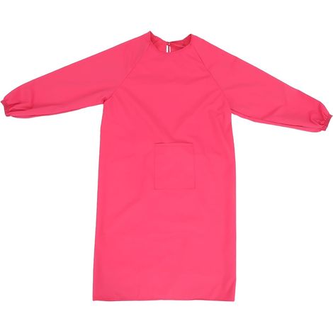 Tablier imperméable à manches longues : blouse de chef avec poches - tablier de travail type salopette pour la vaisselle, le travail en laboratoire, le toilettage canin, le nettoyage (1/5)