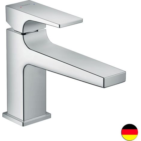 Hansgrohe Metropol Mezclador monomando de lavabo 100 con manecilla plana y vaciador Push-Open, 32502000 (1/5)