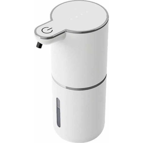 Distributeur de savon mural inductif 380 ml avec quantité de mousse réglable étanche pour salle de bain, cuisine, zones publiques (gel blanc) (1/5)