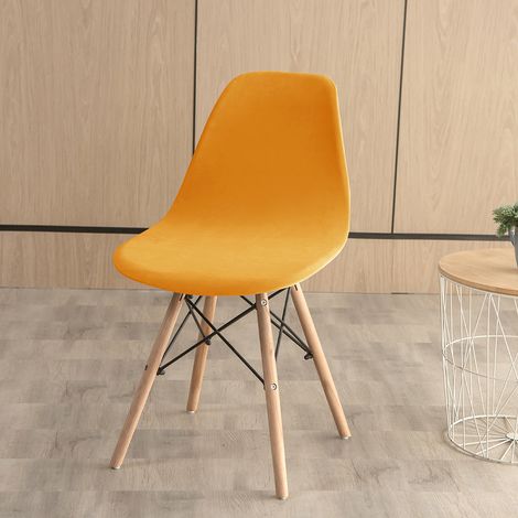 Housse per sedile ergonomica in plush elastico argentata – Avvolgente e regolabile, design monocromatico in velluto metallizzato oro argento – Per sedie da ufficio, poltrone o sedie da lavoro