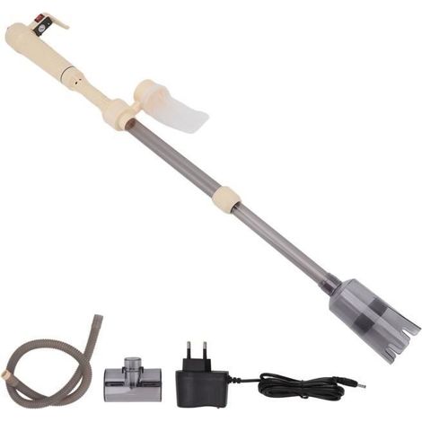 Qiilu nettoyeur électrique pour aquarium Changeur d'eau pour aquarium, rétractable, sûr, électrique, nettoyeur de gravier, prise (1/3)