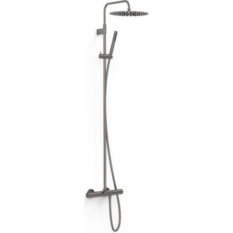 Ensemble de robinet thermostatique mural 3 voies pour baignoire et douche Over-wall Graphite - TRES 19031212GR