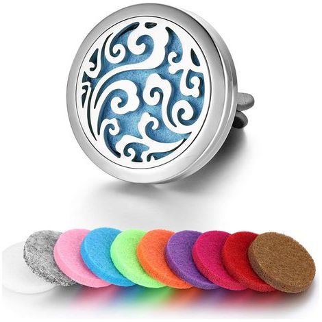 Diffuseur d'huiles essentielles pour voiture, désodorisant pour voiture essentiel, en acier inoxydable 316L avec 10 roulements de re (1/5)