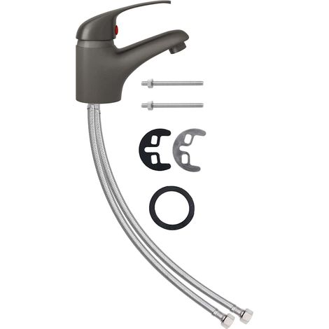 vidaXL Grifo mezclador de lavabo gris 13x10 cm (1/2)