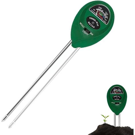Testeur Humidité Plante,Humidimètre de Sol Hydromètre,Testeur de Sol 3 en 1, Lumière et Testeur de PH Acidité,pour Fleurs,Herbe,Plante,Jardin,Ferme (Aucune Batterie nécessaire) (1/5)