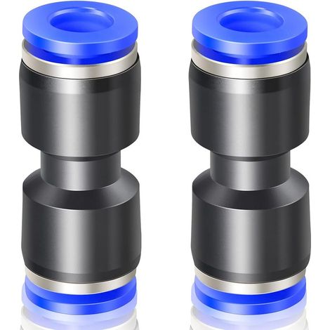 10x Raccords Pneumatiques Droits Push-to-Connect 4mm OD Bleu PU-4 GROOFOO (1/5)