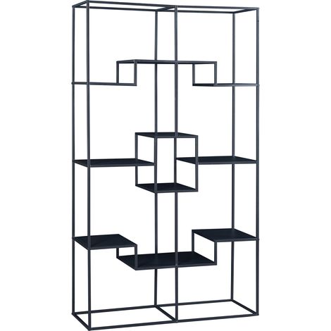 Scaffale dal design senza tempo per soggiorno/camera da letto mobile contenitore indipendente 180 x 100 x 35 cm nero 030011150