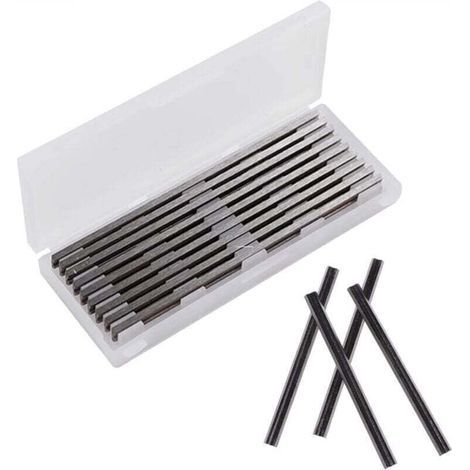10 Pièces Ensemble de Rabot Electrique Lame, 82mm Raboteuse, pour Rabot Bosch HSS Lame, 82x5.5x1.2mm, pour Rabots Makita, Black & Decker, Bosch, DeWalt et Elu (1/5)
