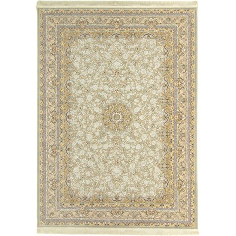 Tapis persan Barfin  - 150x100cm, Rectangular - 100% Acrylique - Tissé - Beige