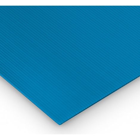 Polipropilene alveolare-polionda, colore Blu, 100 x 50 cm