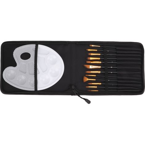 Ensemble de 12 pinceaux multifonctionnels et pratiques, adapté aux artistes et peintres professionnels.
