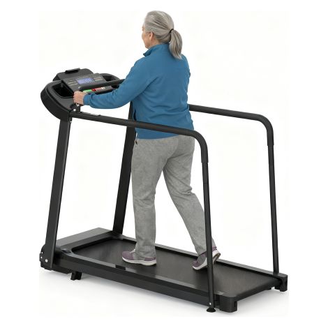 Tapis roulant elettrico con 2 livelli di inclinazione regolabili – attrezzo per allenamento a casa per anziani, portata massima fino a 120 kg, superficie di camminata con funzione app per il fitness d (1/5)