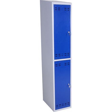 Vestiaire industriel 2 portes - 350x550x1920 mm - RAL 5010 - 4011071330 (1/3)