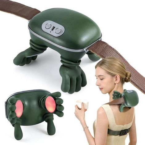 4D Heated Neck Massager – Neck, Shoulder and Back Massager – 3 Levels + 2 Temperature Settings – Massager (1/5)