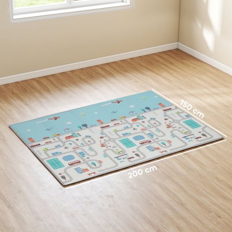 Tapis d'éveil bébé motif animaux, mousse épaisse 1,5 cm, antidérapant, sol souple, jeu et confort, rembourrage moelleux, surface sûre, tapis de sol enfant. (1/5)