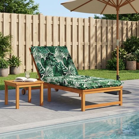 vidaXL Coussin de transat GEMERT 100 % polyester Motif feuilles (1/5)