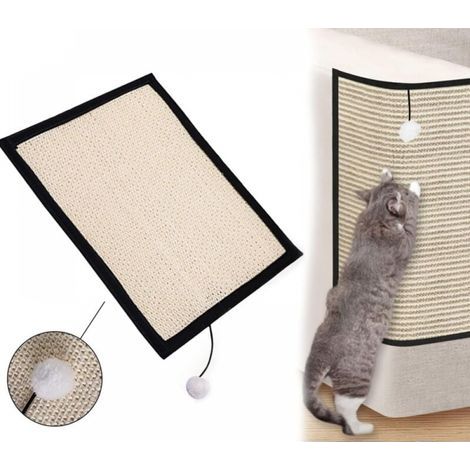 (30 x 40 cm) Cat Scratching Mat, Horizontal Scratching Mat, Anti-Slip Horizontal and Vertical Cat Scratcher, for Wall and Corner, Protects Furniture and Sofas (1/5)