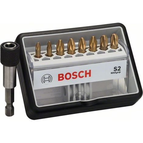 BOSCH Juego de puntas de destornillador Robust Line, S Max Grip 25 mm (8+1 uds) 2607002575 (1/2)