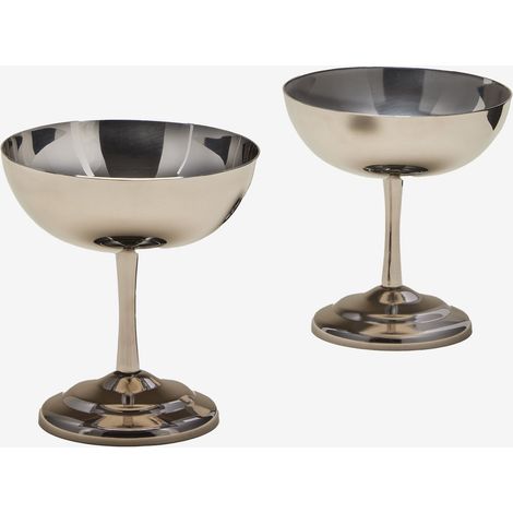 Set da 2 bicchieri da cocktail 20 cl in acciaio inox Morrow SKLUM (1/5)